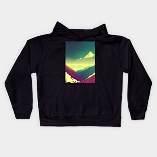 LOVELY MOUNTAIN VIEW SUNRISE Kids Hoodie